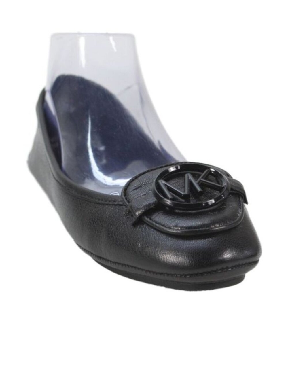 Michael Kors Womens Leather Slide On Ballet Flats Black Size 8 Medium